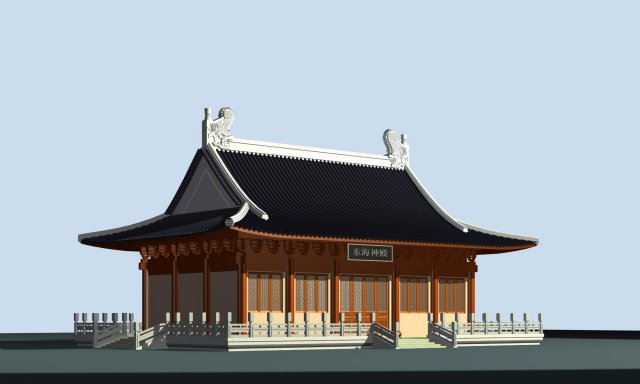 city chinese ancient luxury palace building - 40 3D-Modell .c4d .max .obj .3ds .fbx .stl .blend 