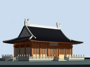 city chinese ancient luxury palace building - 40 3D Model