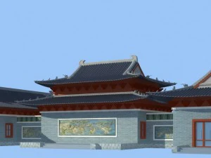 bangunan istana mewah kuno kota cina - 45 Model 3D