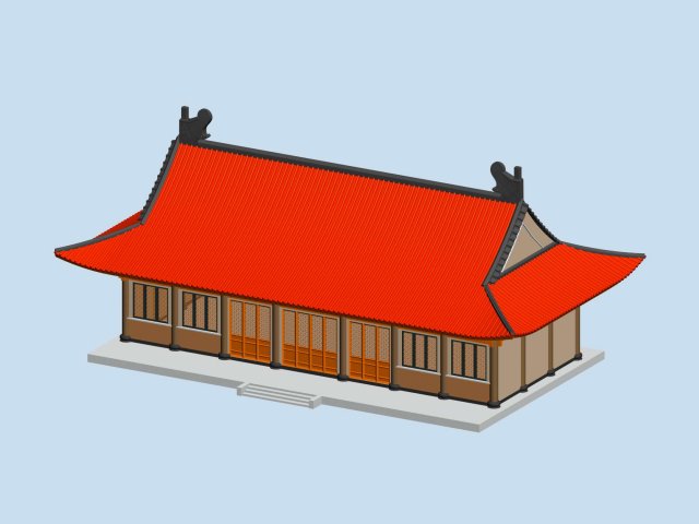 city chinese ancient luxury palace building - 48 3D 모델 .c4d .max .obj .3ds .fbx .stl .blend 