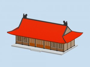 city chinese ancient luxury palace building - 48 3D Model