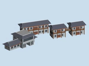 city chinese ancient luxury palace building - 49 3D Model