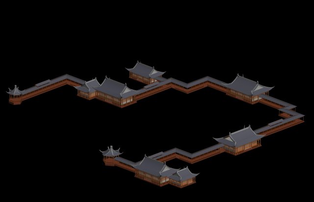 city chinese ancient luxury palace building - 55 3D मॉडल .c4d .max .obj .3ds .fbx .stl .blend 