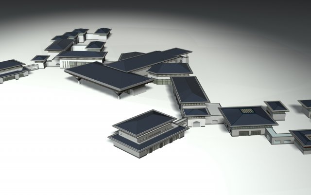 city chinese ancient luxury palace building - 57 3D 模型 .c4d .max .obj .3ds .fbx .stl .blend 
