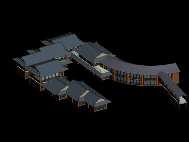 city chinese ancient luxury palace building - 58 3D Model .c4d .max .obj .3ds .fbx .stl .blend 