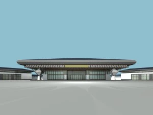 city chinese ancient luxury palace building - 59 3D Model