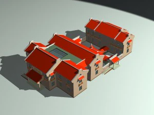 palazzo di lusso antico cinese della città - 60 Modello 3D
