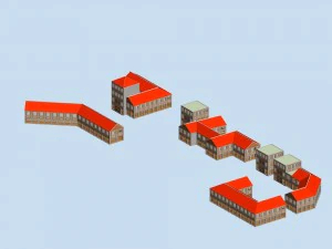 city chinese ancient luxury palace building - 64 3D Model
