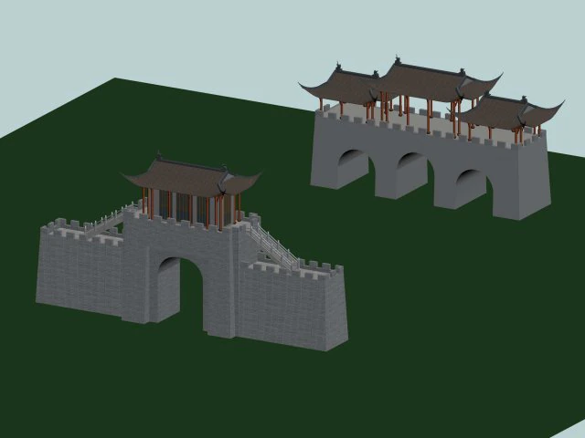 city chinese ancient luxury palace building - 65 3D Model .c4d .max .obj .3ds .fbx .stl .blend 