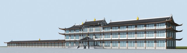 city chinese ancient luxury palace building - 66 3Dモデル .c4d .max .obj .3ds .fbx .stl .blend 