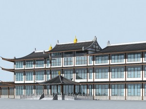 city chinese ancient luxury palace building - 66 3D Model