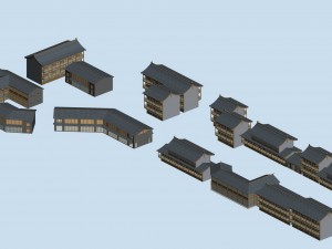 city chinese ancient luxury palace building - 68 Modelo 3D