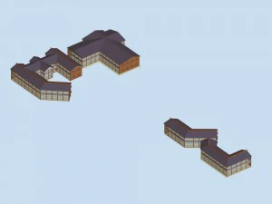 miejski chiński starożytny luksusowy budynek pałacowy - 69 Model 3D