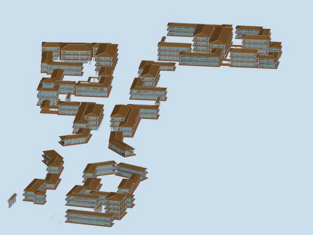 city chinese ancient luxury palace building - 72 3D Model .c4d .max .obj .3ds .fbx .stl .blend 