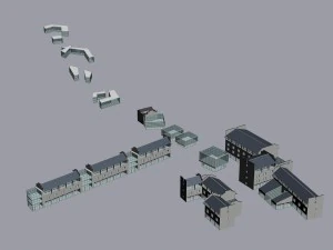 şehir Çin antik lüks saray binası - 73 3D Model
