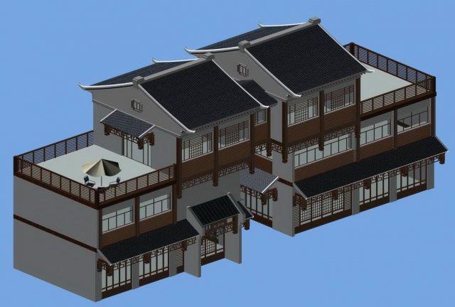 city chinese ancient luxury palace building - 74 3Dモデル .c4d .max .obj .3ds .fbx .stl .blend 