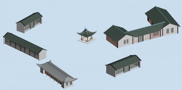 city chinese ancient luxury palace building - 75 3D Model .c4d .max .obj .3ds .fbx .stl .blend 