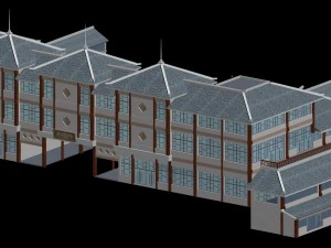 Stadt chinesisches altes Luxuspalastgeb&auml;ude - 78 3D Modell