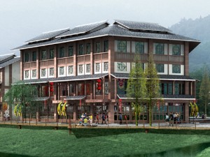city chinese ancient luxury palace building - 79 3D Model