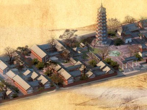 city chinese ancient luxury palace building - 80 3D Model