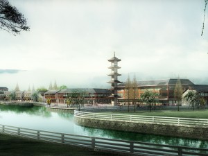 city chinese ancient luxury palace building - 81 3D Model