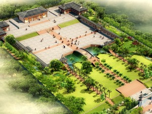 city chinese ancient luxury palace building - 86 Modello 3D