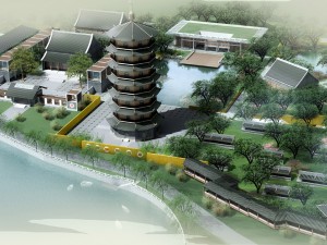 city chinese ancient luxury palace building - 88 3D Model