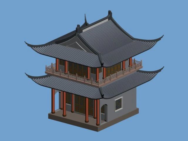 city chinese ancient luxury palace building - 90 3D Model .c4d .max .obj .3ds .fbx .stl .blend 