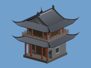 city chinese ancient luxury palace building - 90 3D 模型