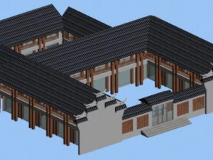 palazzo di lusso antico cinese della città - 92 Modello 3D