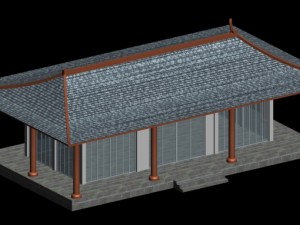 city chinese ancient luxury palace building - 93 3D Model