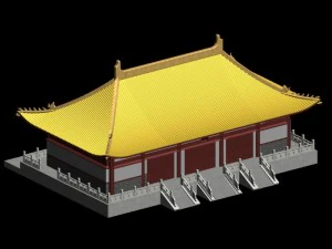 city chinese ancient luxury palace building - 97 3D Model