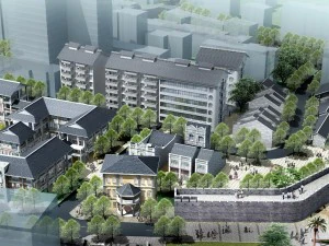 edifício de palácio de luxo antigo chinês da cidade - 103 Modelo 3D