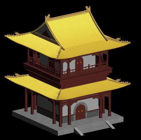 city chinese ancient luxury palace building - 104 Modèle 3D .c4d .max .obj .3ds .fbx .stl .blend 