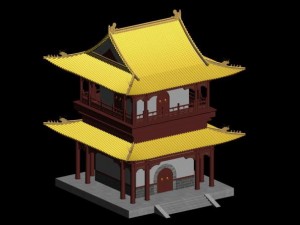 city chinese ancient luxury palace building - 104 Modèle 3D