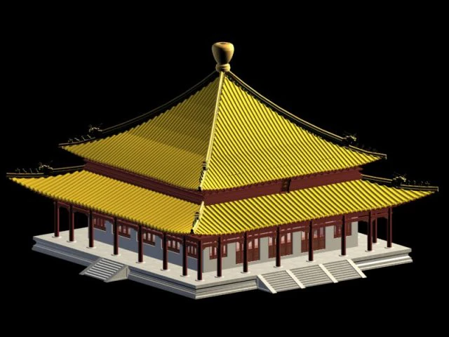 city chinese ancient luxury palace building - 106 3D Model .c4d .max .obj .3ds .fbx .stl .blend 