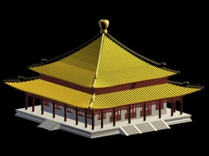 ciudad china antiguo edificio del palacio de lujo - 106 Modelo 3D