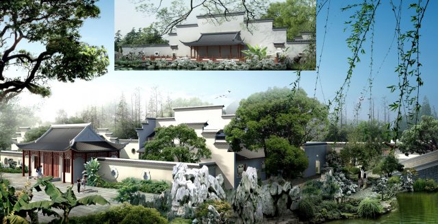 city chinese ancient luxury palace building - 109 3D Model .c4d .max .obj .3ds .fbx .stl .blend