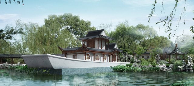 city chinese ancient luxury palace building - 111 3D Модель .c4d .max .obj .3ds .fbx .stl .blend 