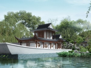 city chinese ancient luxury palace building - 111 3D Model