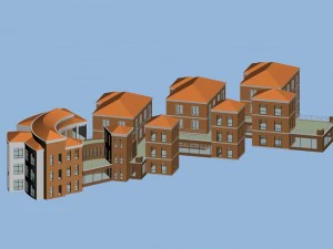 Kindergarten Happy City B&uuml;rogeb&auml;ude - 03 3D Modell