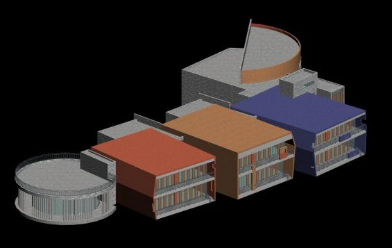 kindergarten happy city office buildings - 04 3D Model .c4d .max .obj .3ds .fbx .stl .blend 