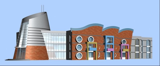 kindergarten happy city office buildings - 06 3D-Modell .c4d .max .obj .3ds .fbx .stl .blend 
