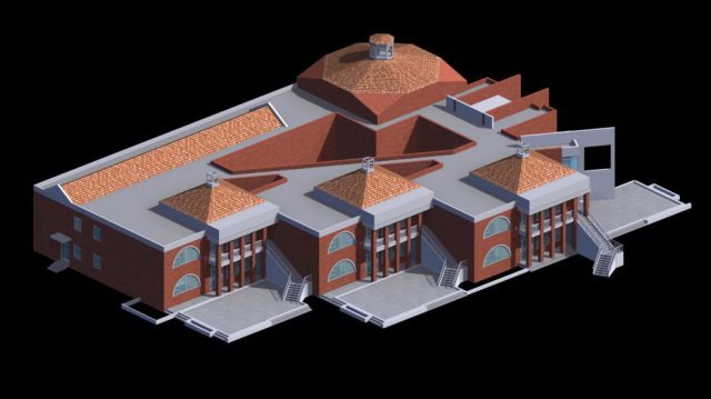 kindergarten happy city office buildings - 07 Modèle 3D .c4d .max .obj .3ds .fbx .stl .blend 
