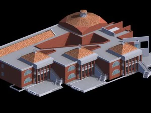 Kindergarten Happy City B&uuml;rogeb&auml;ude - 07 3D Modell