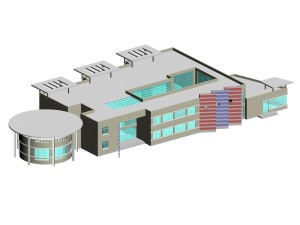 kindergarten happy city office buildings - 08 3D Модель