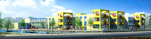 kindergarten happy city office buildings - 09 Modello 3D .c4d .max .obj .3ds .fbx .stl .blend 