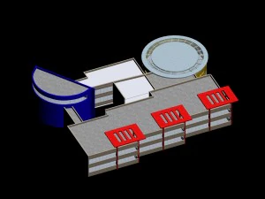 kindergarten happy city office buildings - 10 3D Model