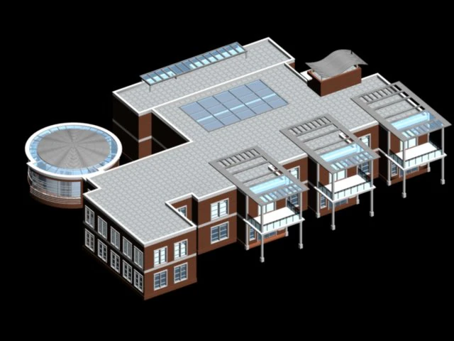 kindergarten happy city office buildings - 14 3D Model .c4d .max .obj .3ds .fbx .stl .blend 