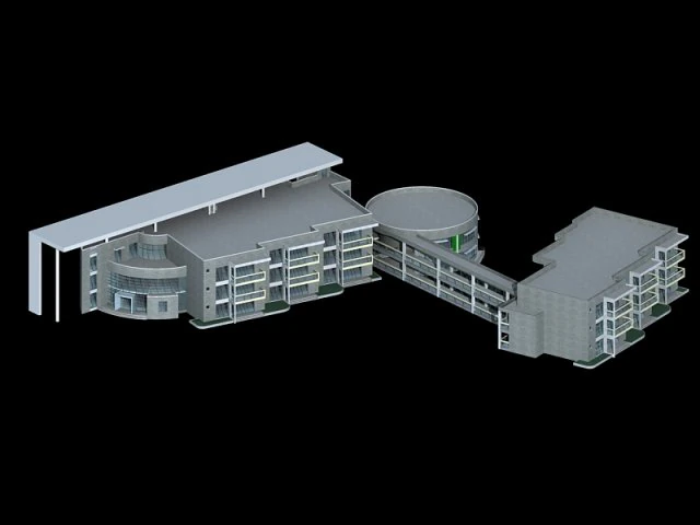 kindergarten happy city office buildings - 15 3D Model .c4d .max .obj .3ds .fbx .stl .blend